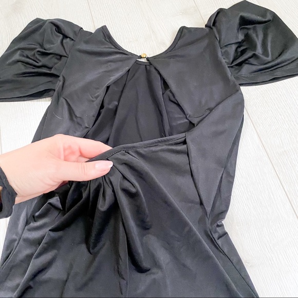 Vintage 90’s Black Dressy Top w/ Open Back - Picture 8 of 8